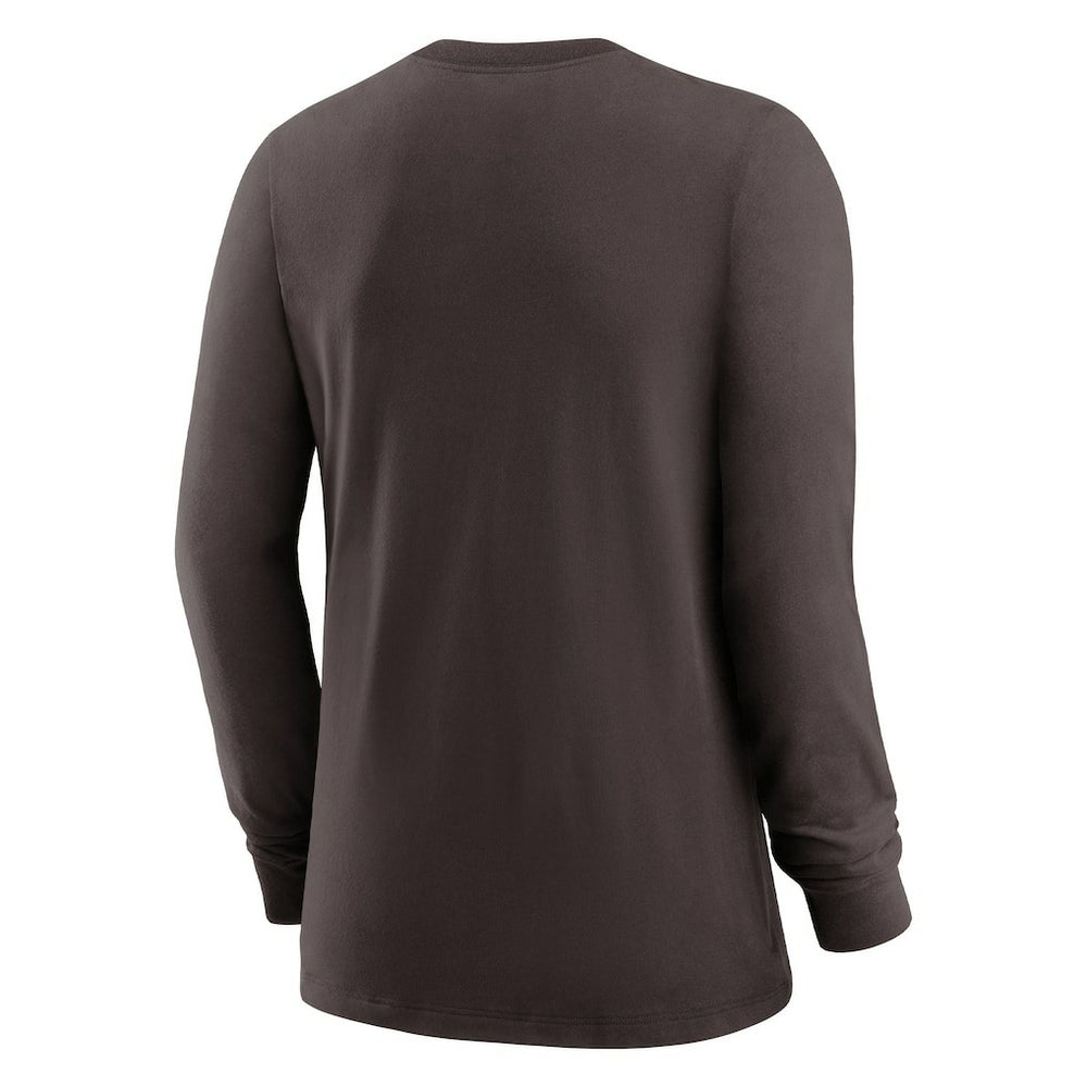 Cleveland Browns Women's Prime Split Long Sleeve T-Shirt - Brown - Nike