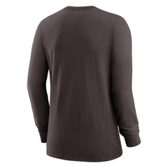 Cleveland Browns Women's Prime Split Long Sleeve T-Shirt - Brown - Nike