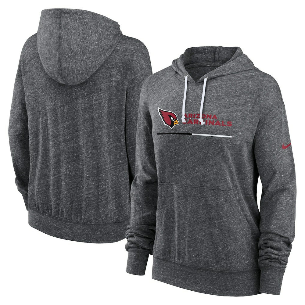 Arizona Cardinals Women's Team Spirit Gym Vintage Lightweight Hoodie Top - Heather Charcoal - Nike