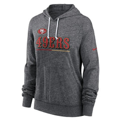 San Francisco 49ers Women's Team Spirit Gym Vintage Lightweight Hoodie Top - Heather Charcoal - Nike