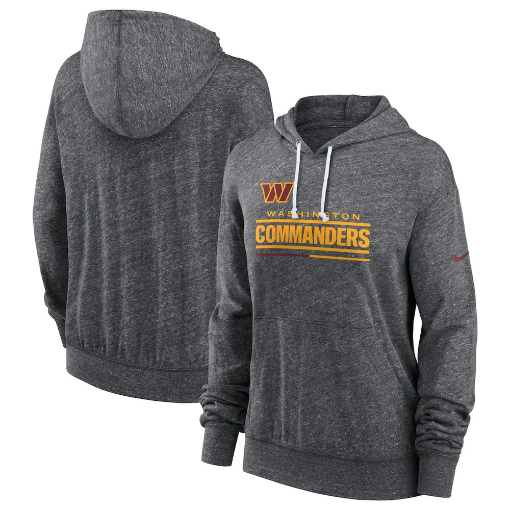 Washington Commanders Women's Team Spirit Gym Vintage Lightweight Hoodie Top - Heather Charcoal - Nike