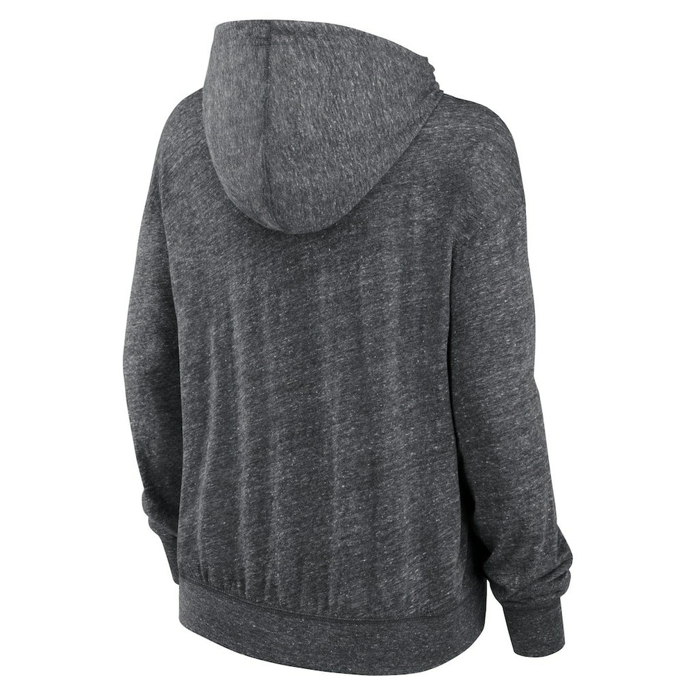 New York Jets Women's Team Spirit Gym Vintage Lightweight Hoodie Top - Heather Charcoal - Nike