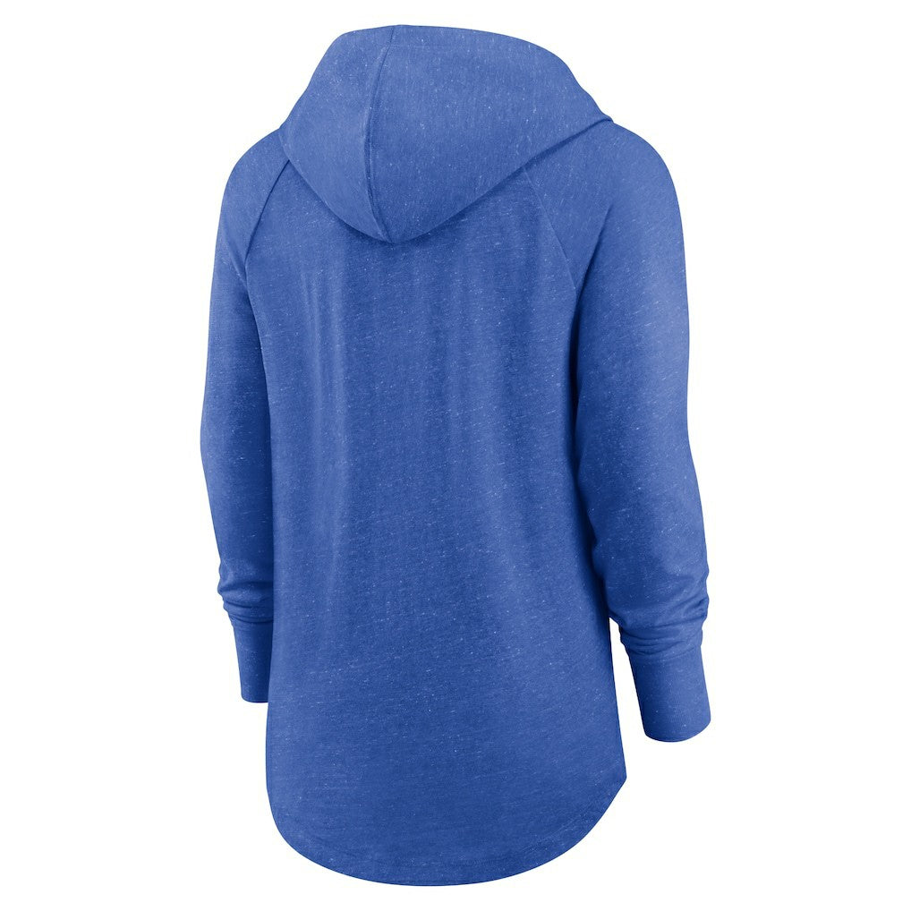 Los Angeles Rams Women's Minimal Statement Lightweight Raglan Funnel Neck Pullover Hoodie - Royal - Nike