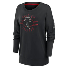 Atlanta Falcons Women's Rewind Playback Icon Performance Pullover Sweatshirt - Black - Nike