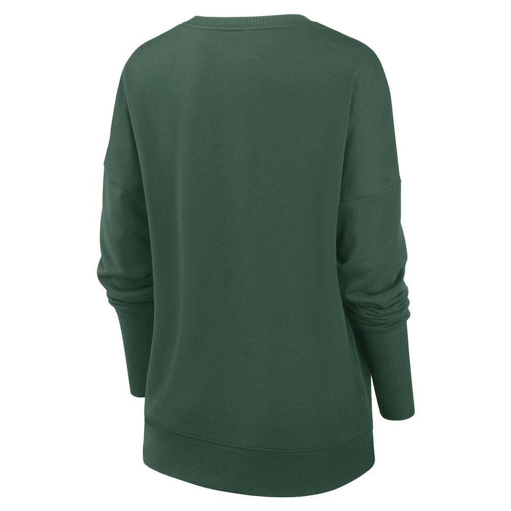 Green Bay Packers Women's Rewind Playback Icon Performance Pullover Sweatshirt - Green - Nike