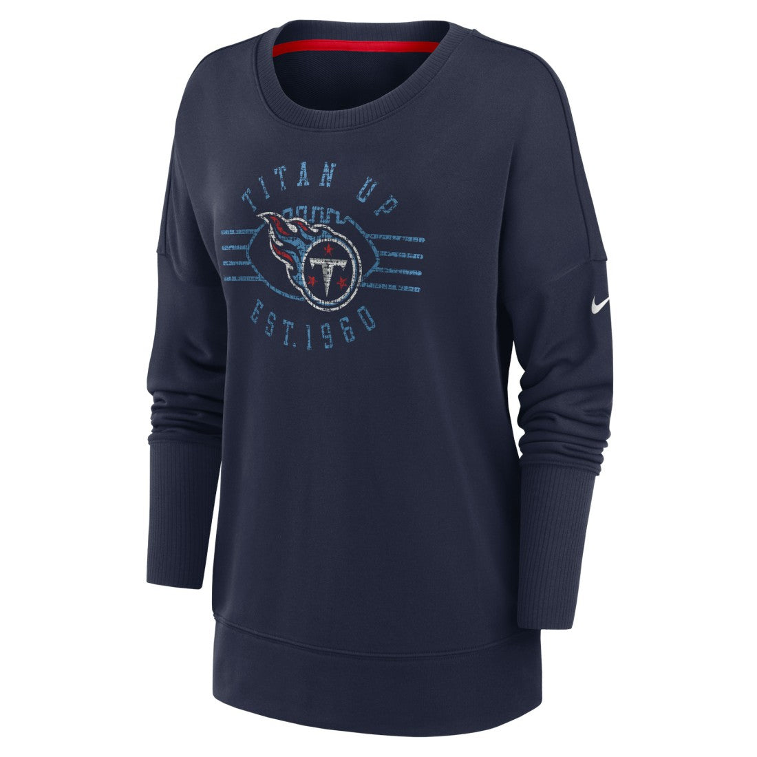 Tennessee Titans Women's Rewind Playback Icon Performance Pullover Sweatshirt - Navy - Nike