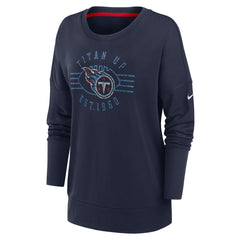 Tennessee Titans Women's Rewind Playback Icon Performance Pullover Sweatshirt - Navy - Nike
