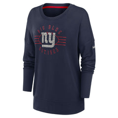 New York Giants Women's Rewind Playback Icon Performance Pullover Sweatshirt - Navy - Nike