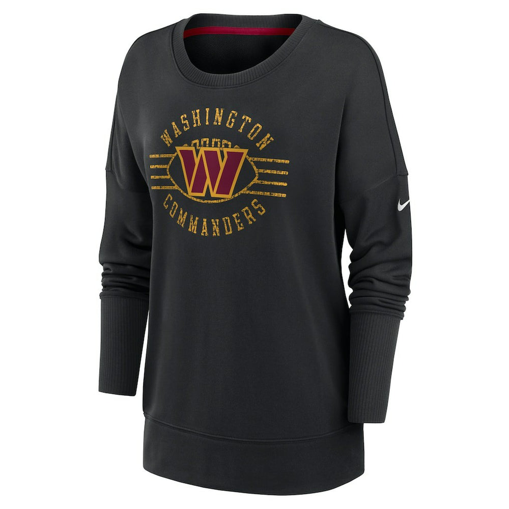 Washington Commanders Women's Rewind Playback Icon Performance Pullover Sweatshirt - Black - Nike