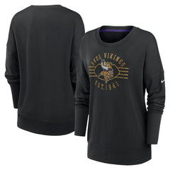 Minnesota Vikings Women's Rewind Playback Icon Performance Pullover Sweatshirt - Black - Nike