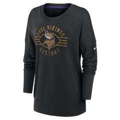 Minnesota Vikings Women's Rewind Playback Icon Performance Pullover Sweatshirt - Black - Nike