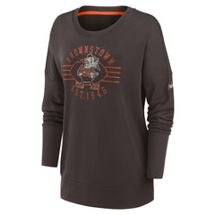 Cleveland Browns Women's Rewind Playback Icon Performance Pullover Sweatshirt - Brown - Nike