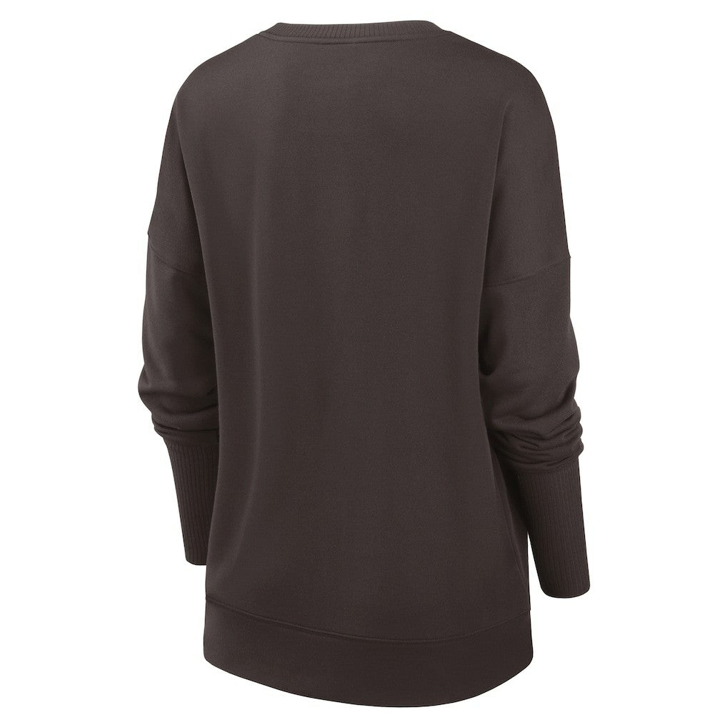Cleveland Browns Women's Rewind Playback Icon Performance Pullover Sweatshirt - Brown - Nike