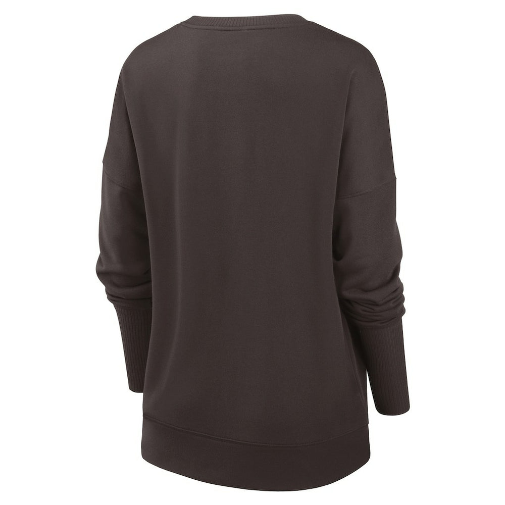 Cleveland Browns Women's Rewind Playback Icon Performance Pullover Sweatshirt - Brown - Nike