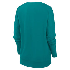 Miami Dolphins Women's Rewind Playback Icon Performance Pullover Sweatshirt - Aqua - Nike