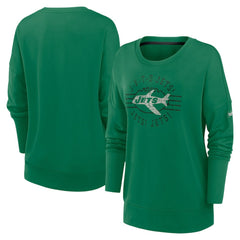 New York Jets Women's Rewind Playback Icon Performance Pullover Sweatshirt - Green - Nike
