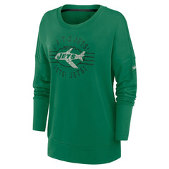 New York Jets Women's Rewind Playback Icon Performance Pullover Sweatshirt - Green - Nike