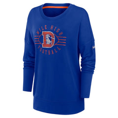 Denver Broncos Women's Rewind Playback Icon Performance Pullover Sweatshirt - Royal - Nike