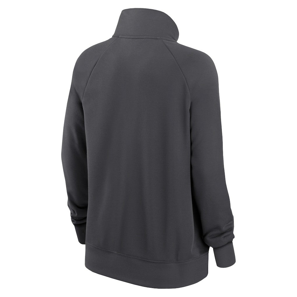 Washington Commanders Women's Premium Raglan Performance Half-Zip Sweatshirt - Charcoal - Nike