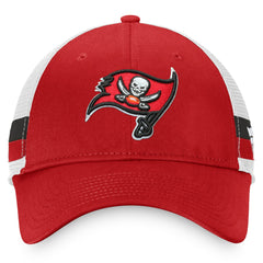 Tampa Bay Buccaneers Iconic Team Stripe Trucker Snapback Hat - Red/White - Fanatics