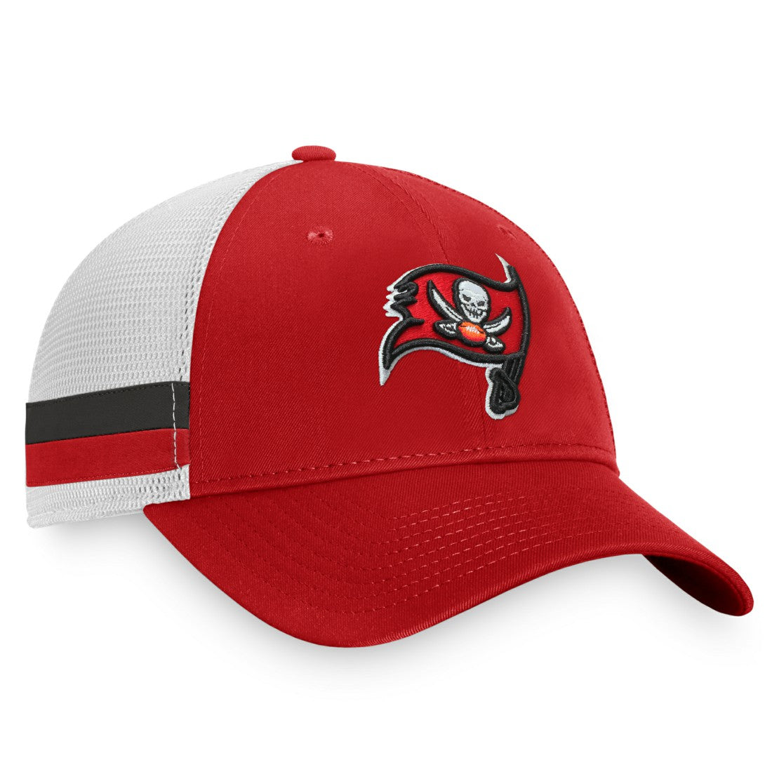 Tampa Bay Buccaneers Iconic Team Stripe Trucker Snapback Hat - Red/White - Fanatics