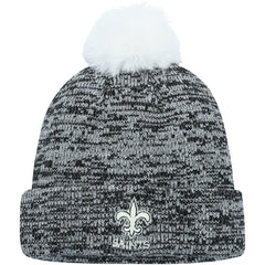 New Orleans Saints Women's Iconic Cuffed Knit Hat with Pom - Black - Fanatics