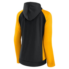 Pittsburgh Steelers Women's End Around Lightweight Raglan Full-Zip Hoodie Jacket - Black/Gold - Fanatics