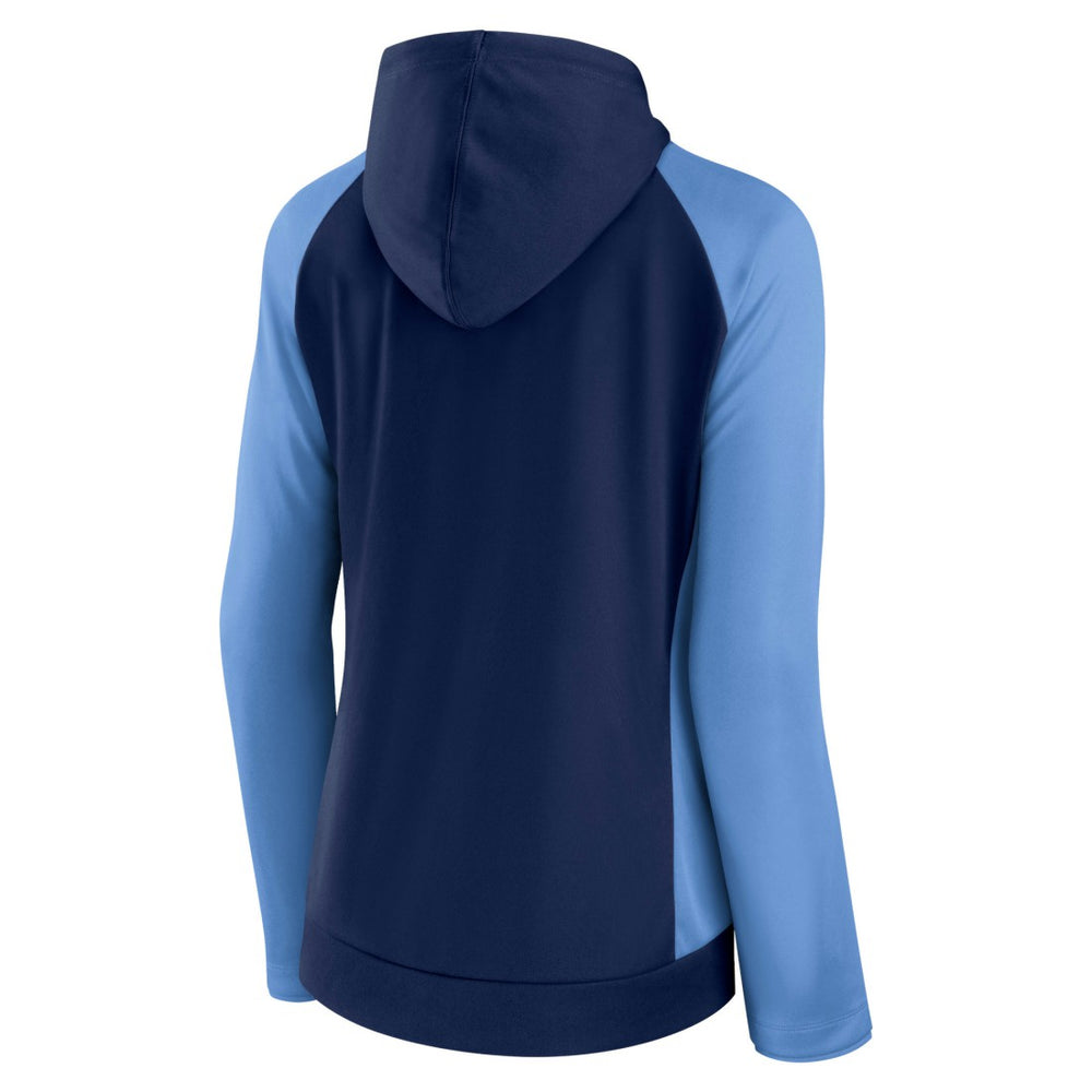 Tennessee Titans Women's End Around Lightweight Raglan Full-Zip Hoodie Jacket - Navy/Light Blue - Fanatics