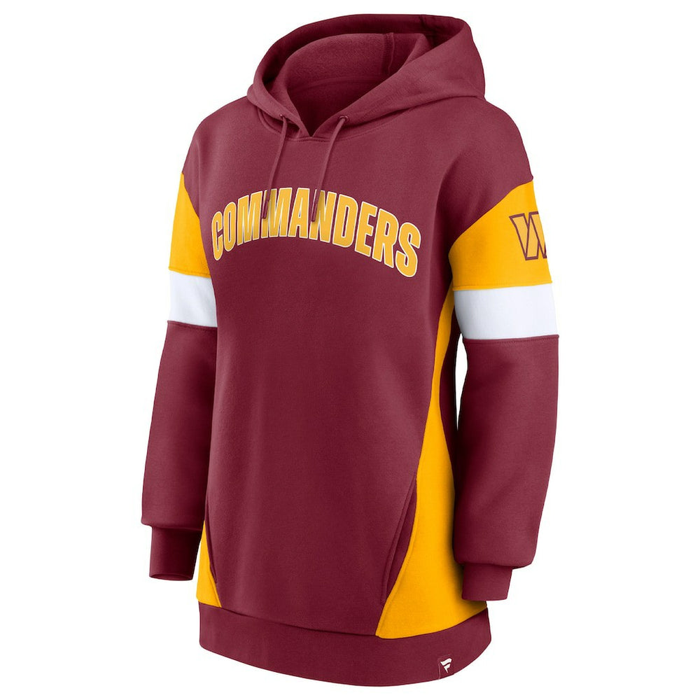 Washington Commanders Women's Lock It Down Pullover Hoodie - Burgundy/Gold - Fanatics
