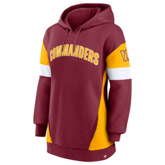 Washington Commanders Women's Lock It Down Pullover Hoodie - Burgundy/Gold - Fanatics