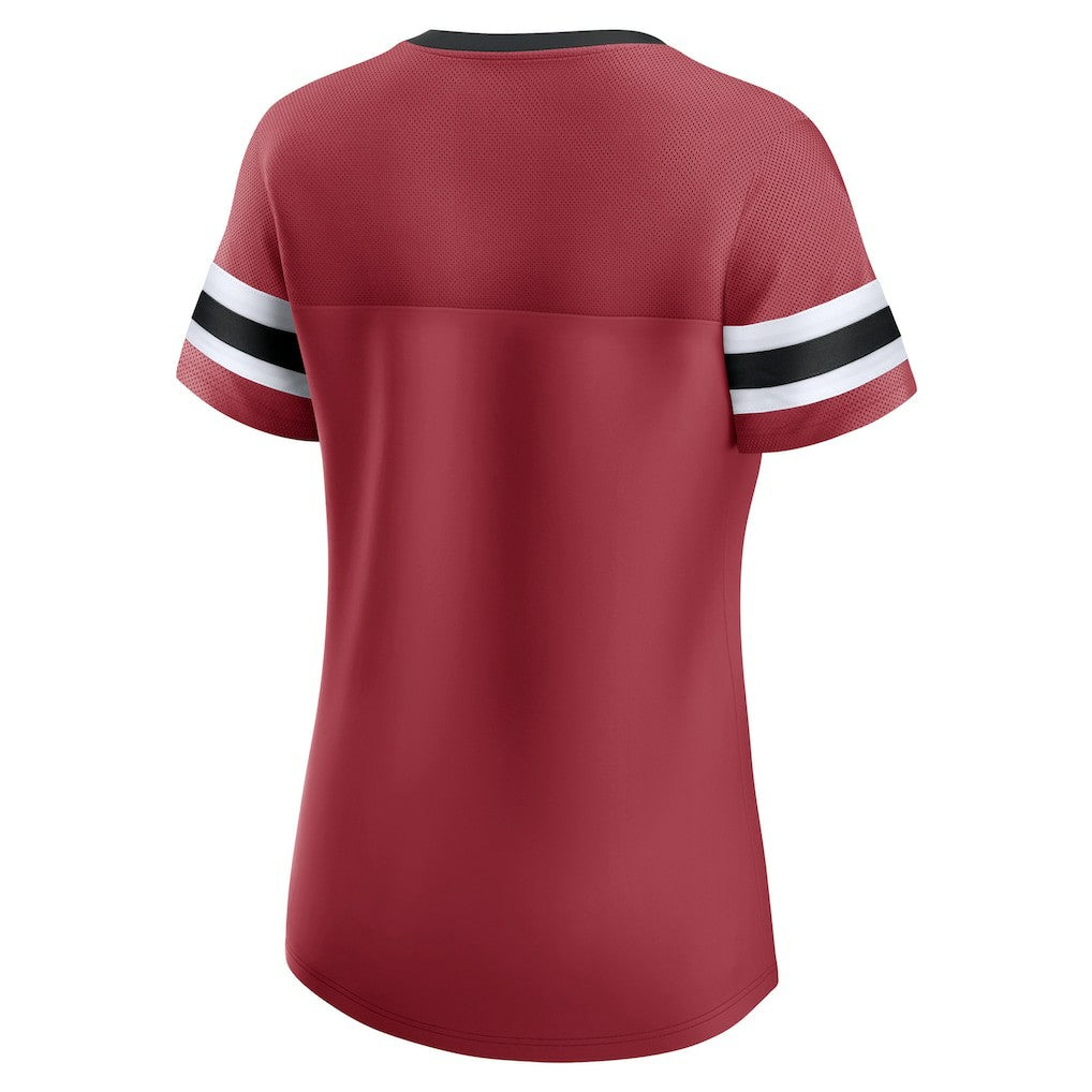 Arizona Cardinals Women's Original State Lace-Up T-Shirt - Cardinal - Fanatics