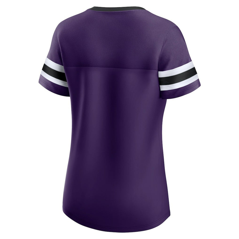 Baltimore Ravens Women's Original State Lace-Up T-Shirt - Purple - Fanatics