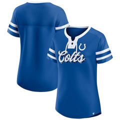 Indianapolis Colts Women's Original State Lace-Up T-Shirt - Royal - Fanatics