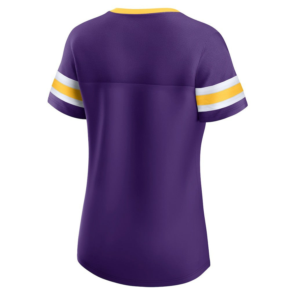 Minnesota Vikings Women's Original State Lace-Up T-Shirt - Purple - Fanatics