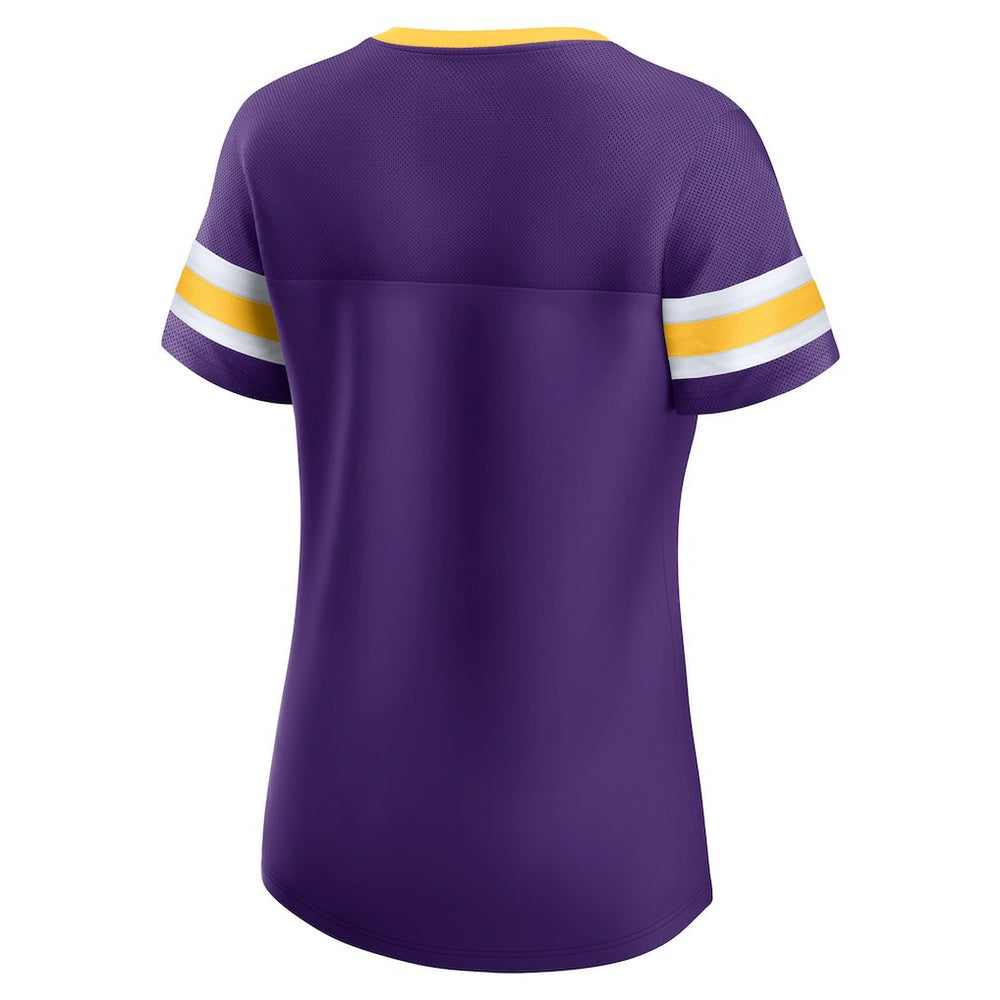Minnesota Vikings Women's Original State Lace-Up T-Shirt - Purple - Fanatics