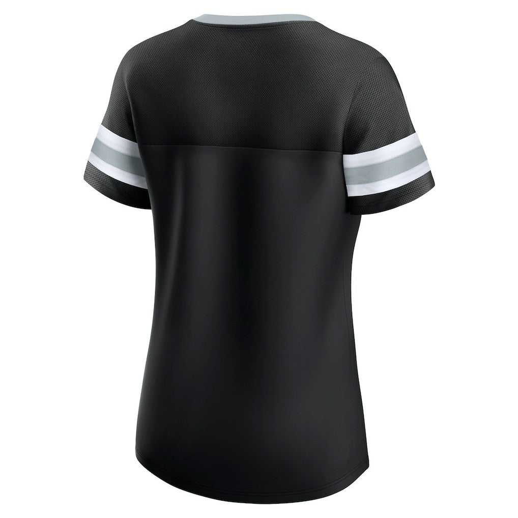 Las Vegas Raiders Women's Original State Lace-Up T-Shirt - Black - Fanatics