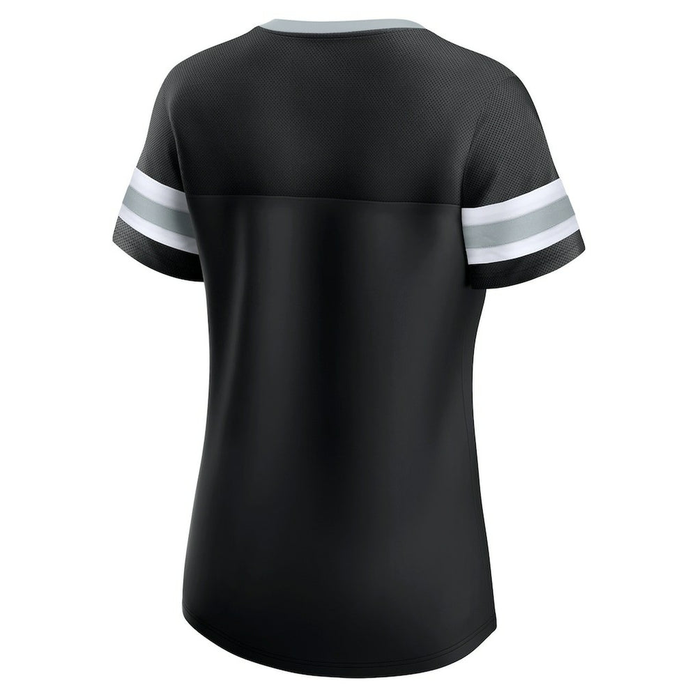 Las Vegas Raiders Women's Original State Lace-Up T-Shirt - Black - Fanatics