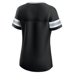 Las Vegas Raiders Women's Original State Lace-Up T-Shirt - Black - Fanatics
