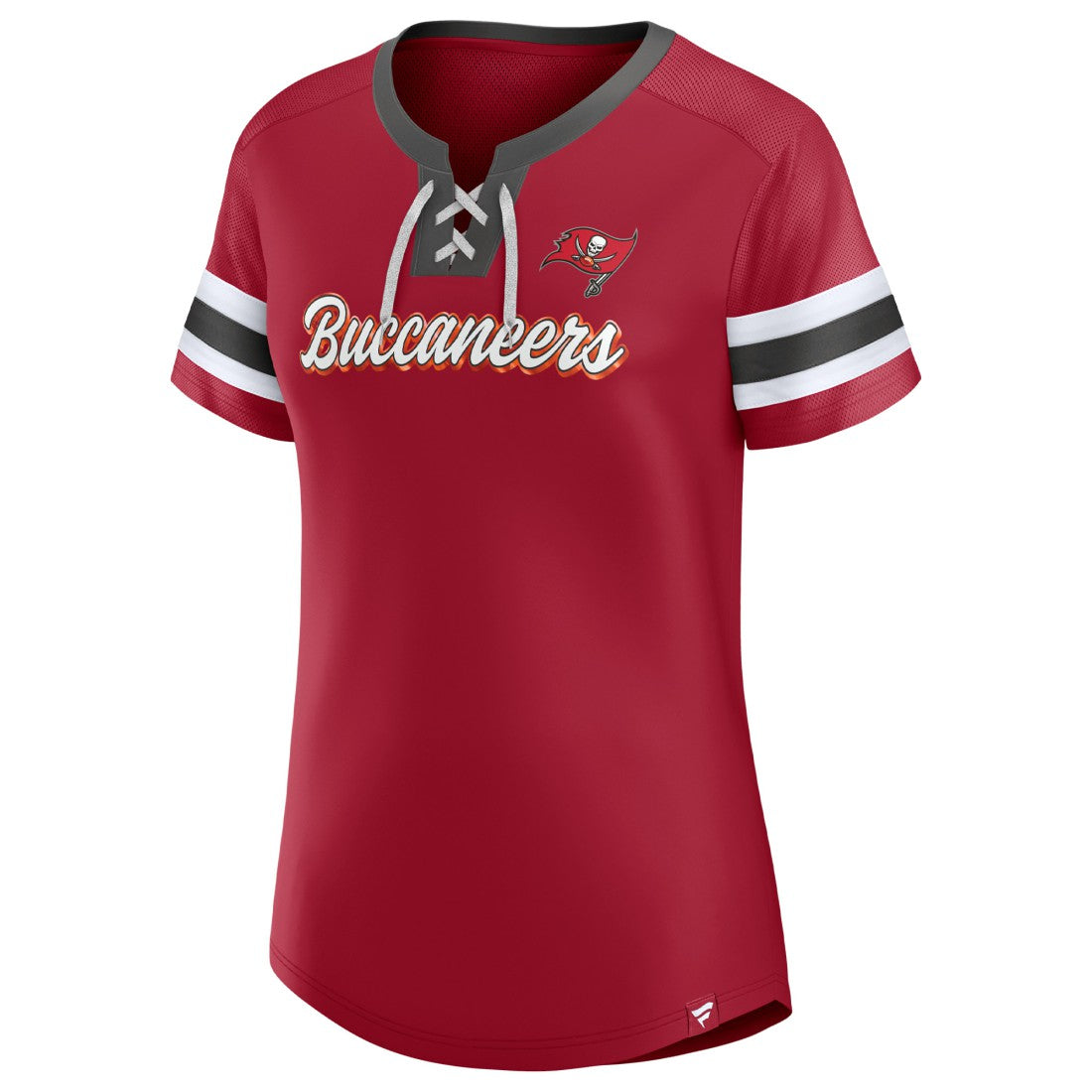 Tampa Bay Buccaneers Women's Original State Lace-Up T-Shirt - Red - Fanatics