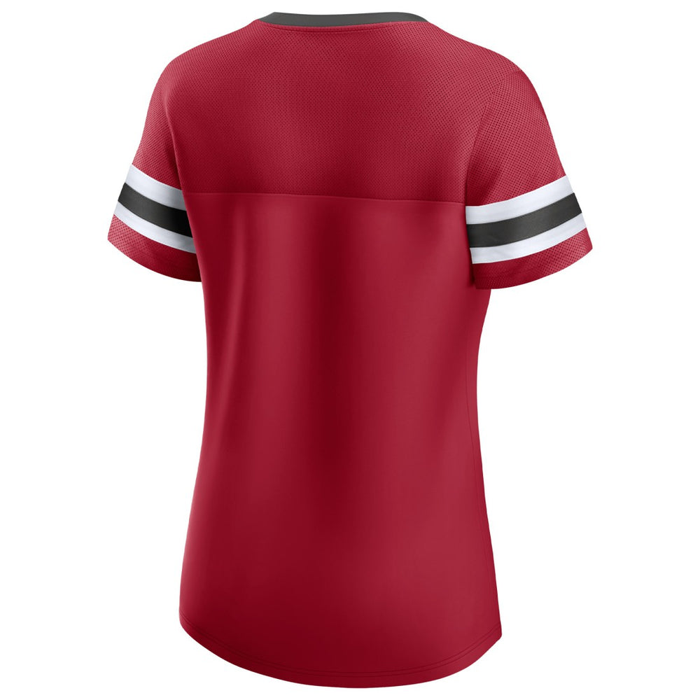 Tampa Bay Buccaneers Women's Original State Lace-Up T-Shirt - Red - Fanatics