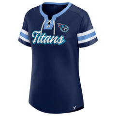 Tennessee Titans Women's Original State Lace-Up T-Shirt - Navy - Fanatics
