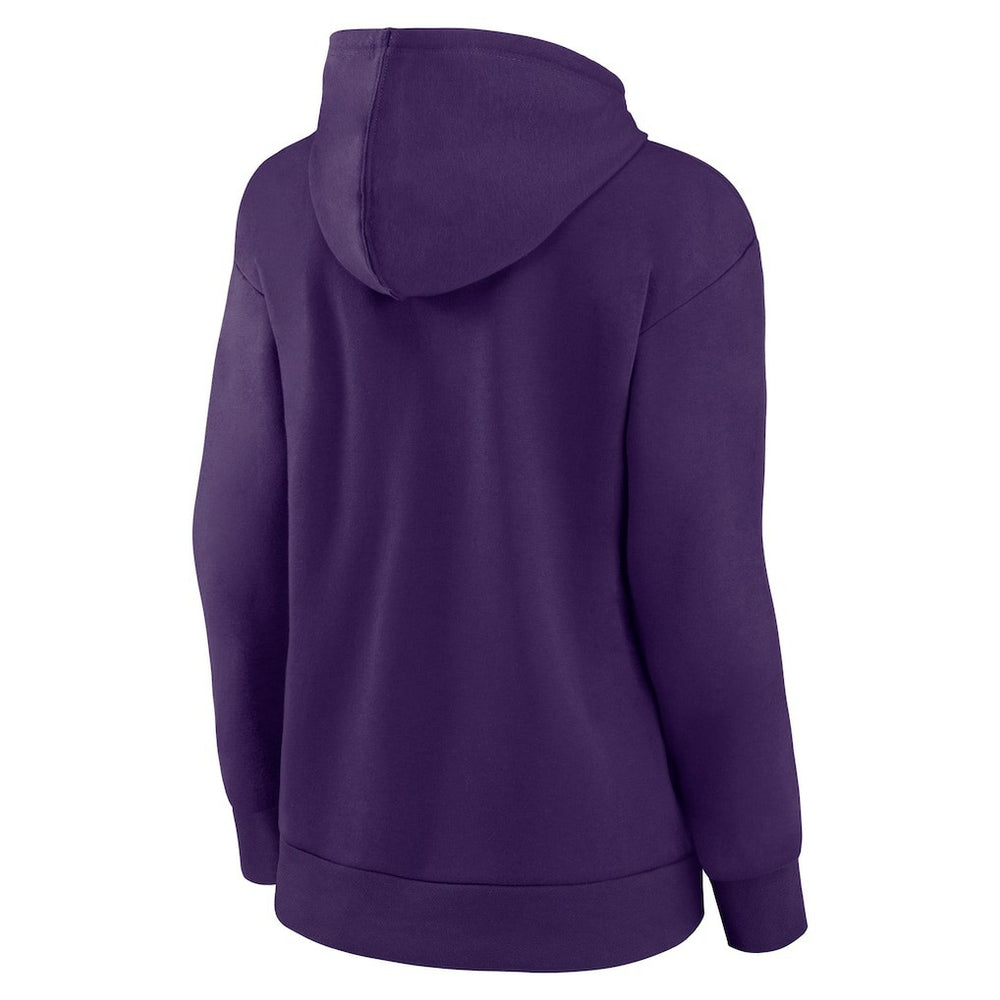Baltimore Ravens Women's Iconic Cotton Fleece Checklist Pullover Hoodie - Purple - Fanatics