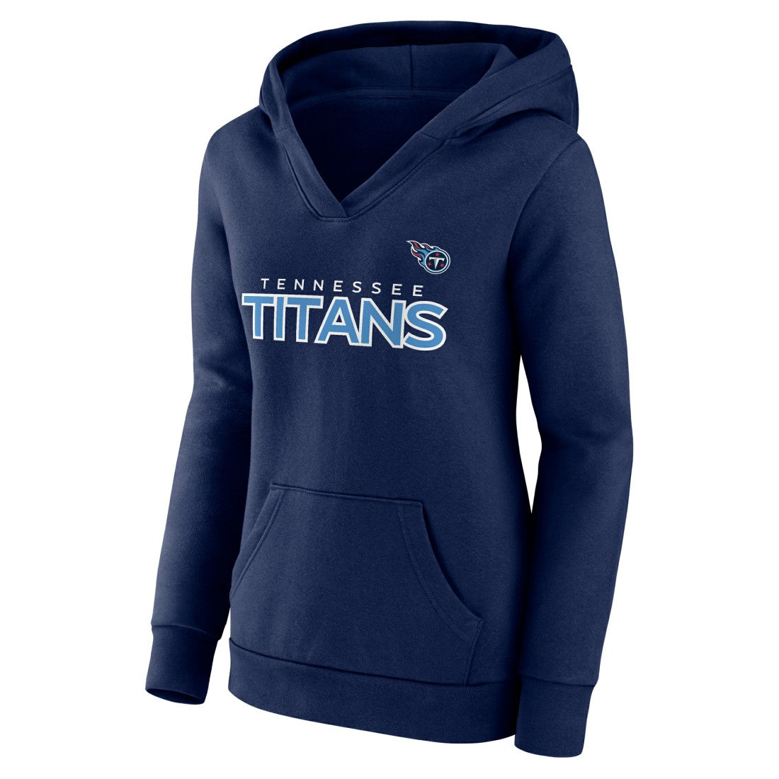 Tennessee Titans Women's Iconic Cotton Fleece Checklist Pullover Hoodie - Navy - Fanatics