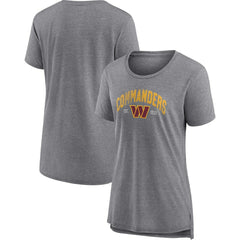 Washington Commanders Women's Drop Back Modern T-Shirt - Heathered Gray - Fanatics