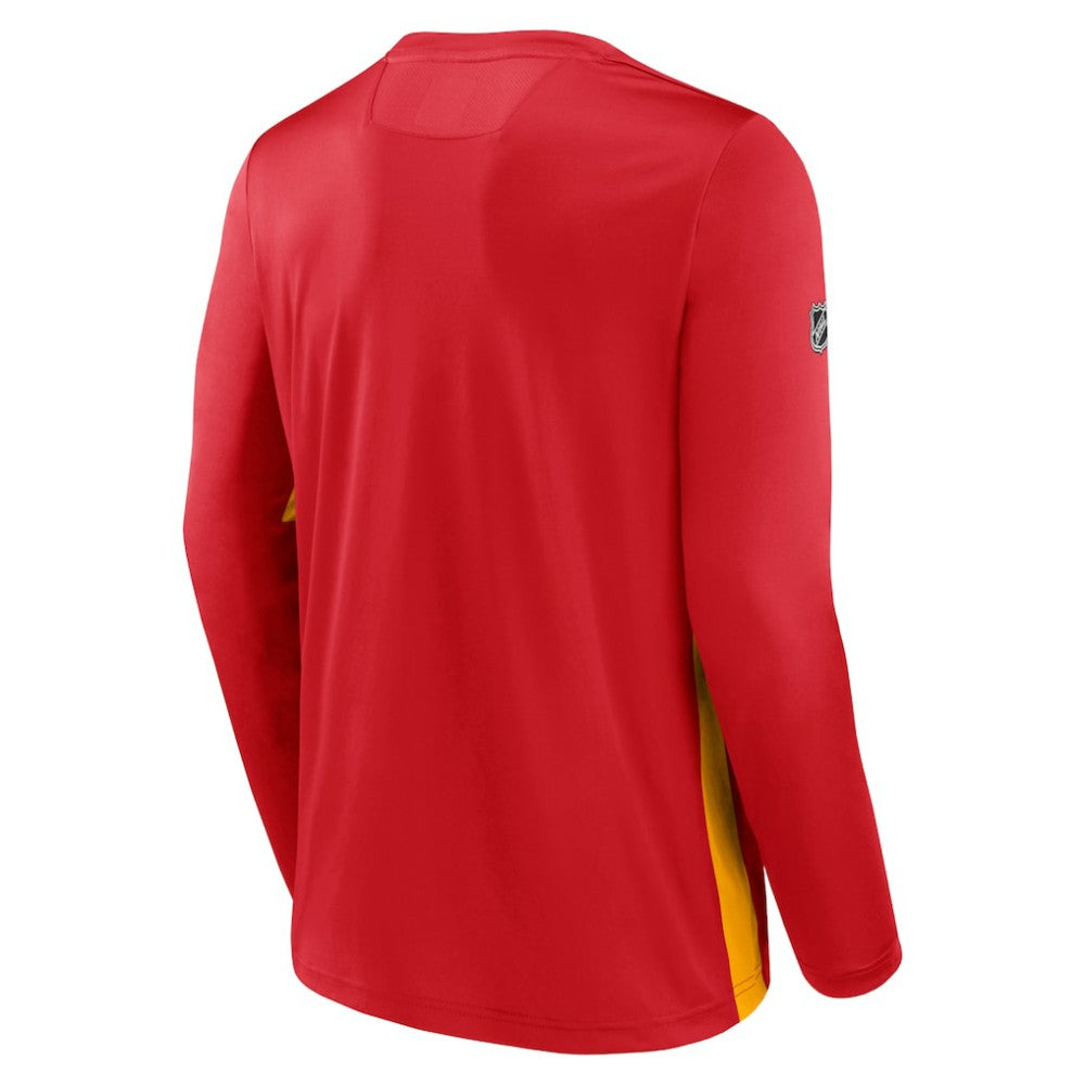 Calgary Flames Fanatics Authentic Pro Rink Performance Long Sleeve T-Shirt - Red | Fanatics Lifestyle