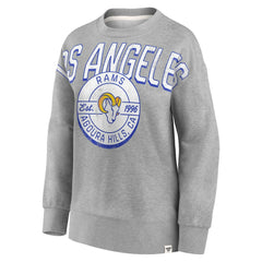 Los Angeles Rams Women's Jump Distribution Tri-Blend Pullover Sweatshirt - Heathered Gray - Fanatics