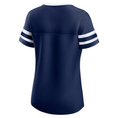 Dallas Cowboys Women's Original State Lace-Up T-Shirt - Navy - Fanatics