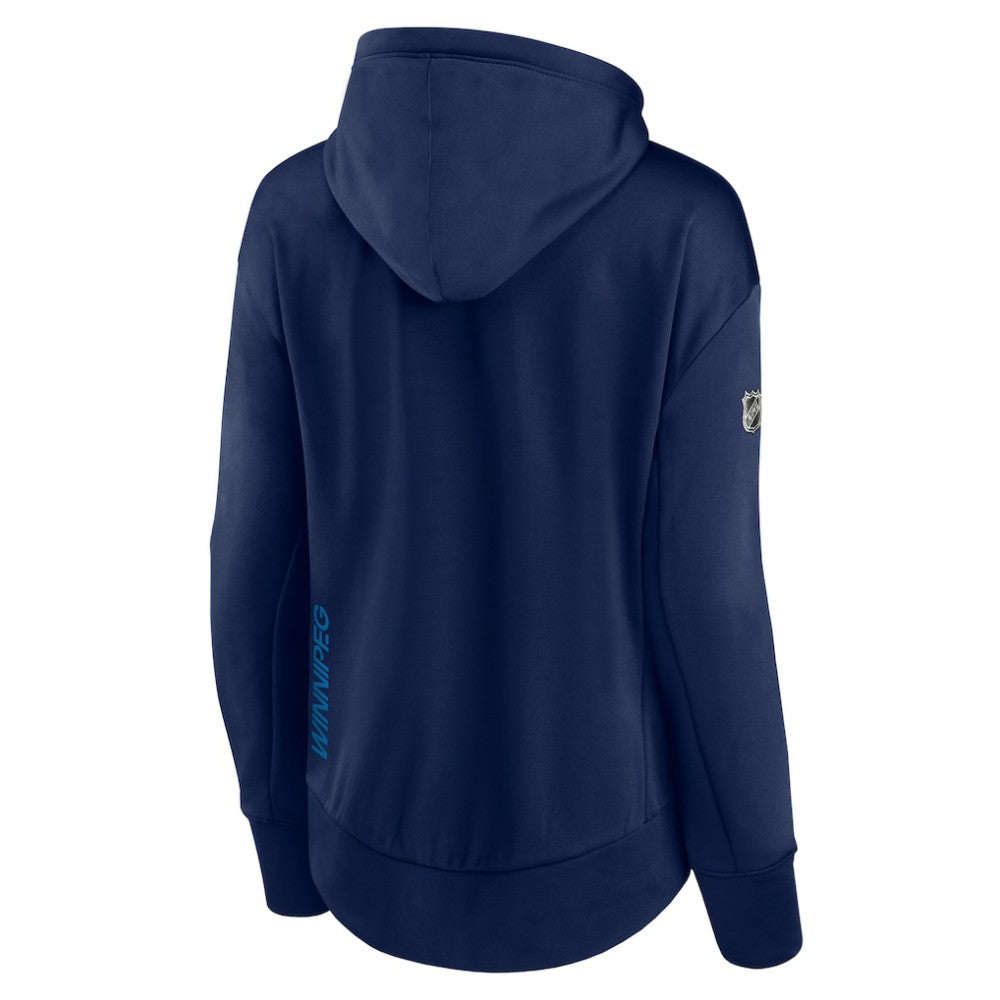 Winnipeg Jets Fanatics Women's Authentic Pro Rink Full-Zip Hoodie - Navy | Fanatics Lifestyle