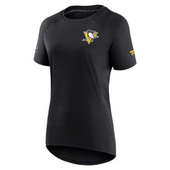 Pittsburgh Penguins Fanatics Women's Authentic Pro Rink Raglan Tech T-Shirt - Black | Fanatics Clearance