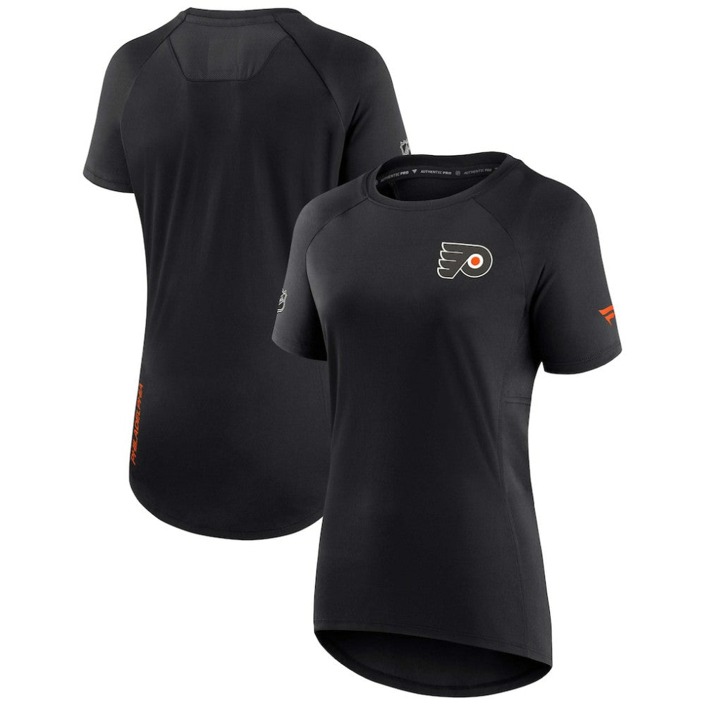 Philadelphia Flyers Fanatics Women's Authentic Pro Rink Raglan Tech T-Shirt - Black | Fanatics on sale